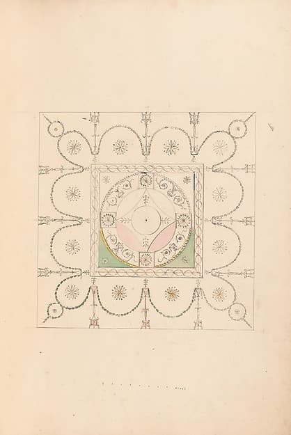 Design for the Ceiling of a Bedchamber at Goodwood House, Sussex — James Wyatt