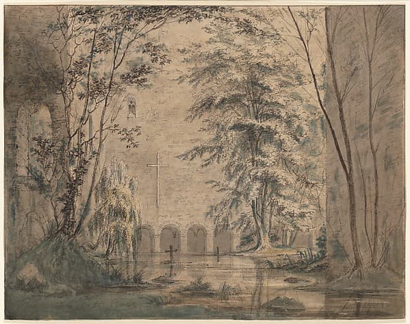 Inundated Ruins of a Monastery — Karl Blechen