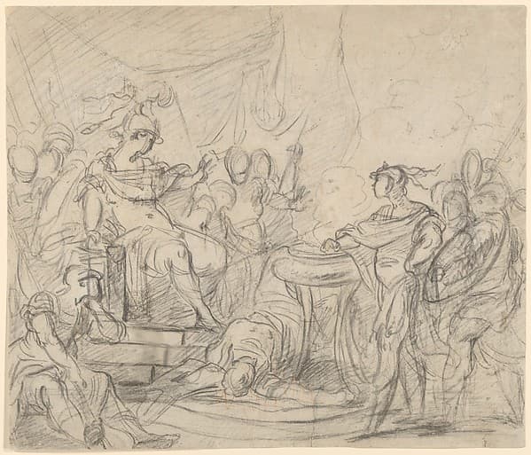 Mucius Scaevola Before King Porsenna — François Boucher