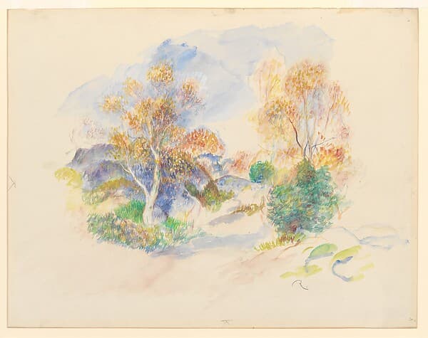 Landscape with a Path between Trees — Auguste Renoir