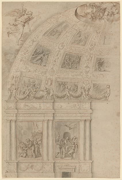 Design for the Decoration of the Semi-Dome of a Church Apse — Battista Franco
