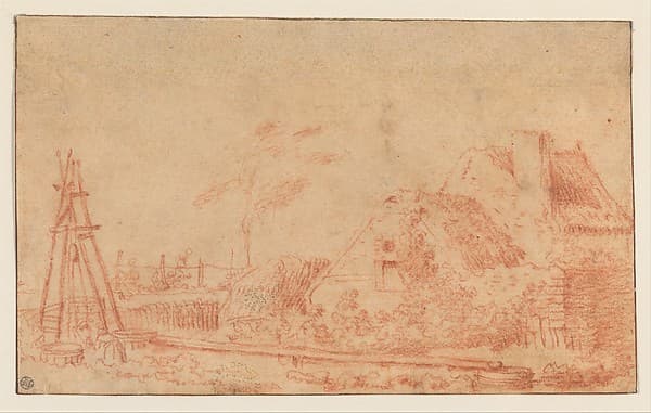 Landscape with a Cottage and Well — Antoine Watteau
