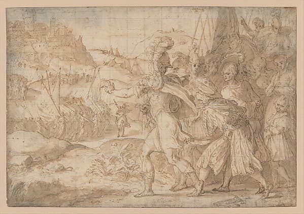 The Siege of Fiesole by the Goths — Friedrich Sustris
