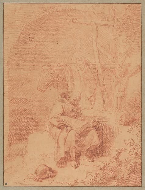 Saint Francis Reading — Christian Wilhelm Ernst Dietrich