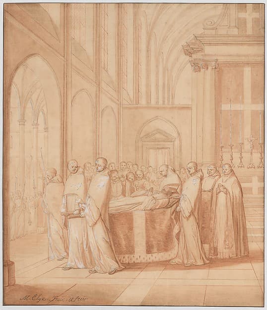 Feuillant monks carry the bier with the body of Jean de la Barrière — Matthieu Elias