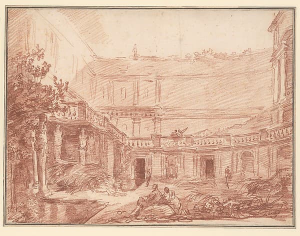 The Nymphaeum of the Villa di Papa Giulio, Rome — Hubert Robert