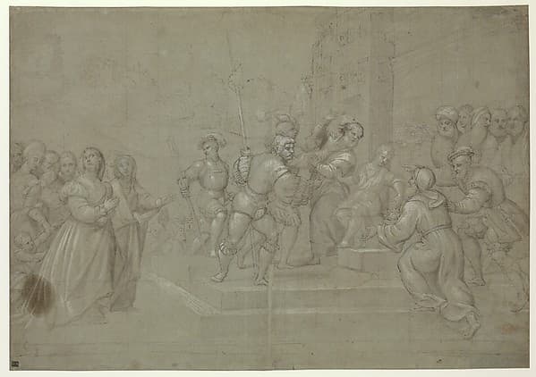 Susannah and the Elders before Daniel — Pomponio Amalteo