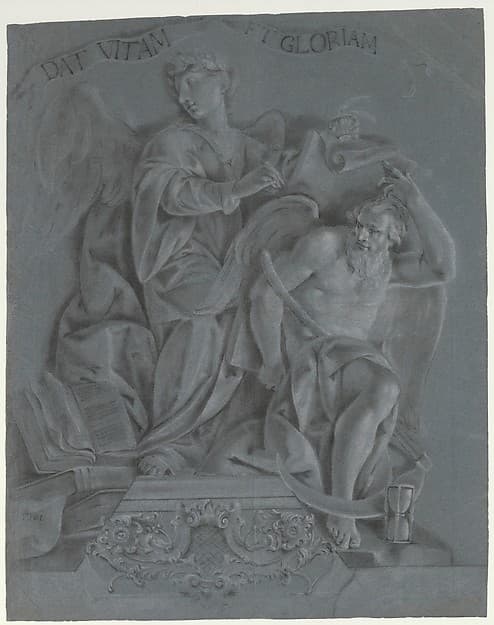Allegory of History, with Time — Vittorio Maria Bigari