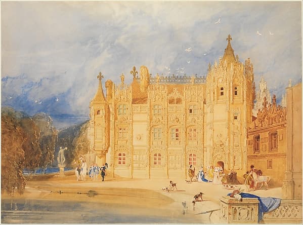 The Abbatial House, Abbey of St. Ouen, Rouen — John Sell Cotman