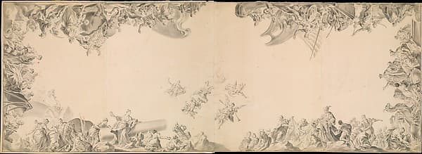 Design for a Ceiling: Allegories of the Four Continents — Giovanni Antonio Pellegrini