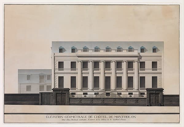Elevation of the Façade of the Hôtel de Montholon, Paris — Jean Jacques Lequeu