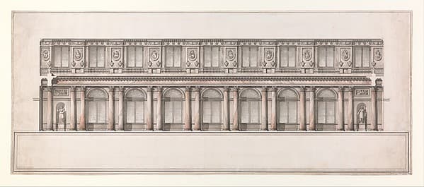 Longitudinal Section of Great Throne Room (Saint George's Hall), Winter Palace, Saint Petersburg — Giacomo Quarenghi