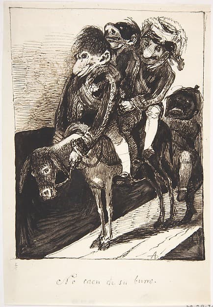 They Don't Fall Off Their Donkey (They Don't Admit Their Error), (No caen de su burro) — Leonardo Alenza y Nieto