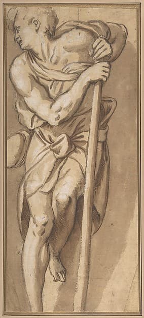 A Man Resting on a Staff — Paolo Farinati