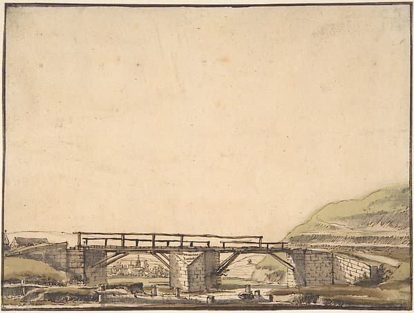 Landscape with Bridge — Anthonie van Borssom