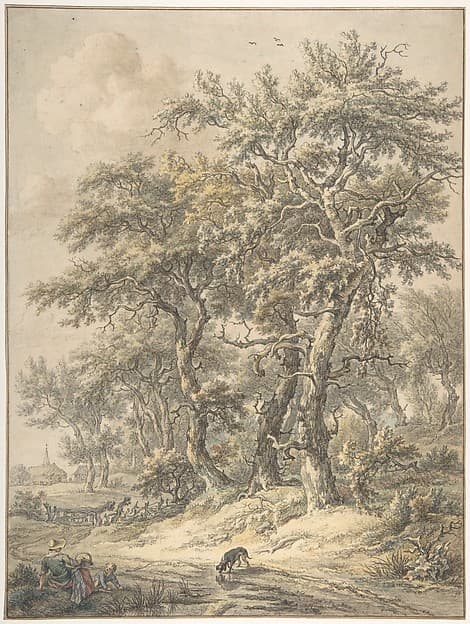 Woman and Child Sitting next to a Road — Egbert van Drielst
