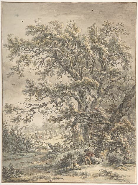 A Man Resting Under a Tree — Egbert van Drielst