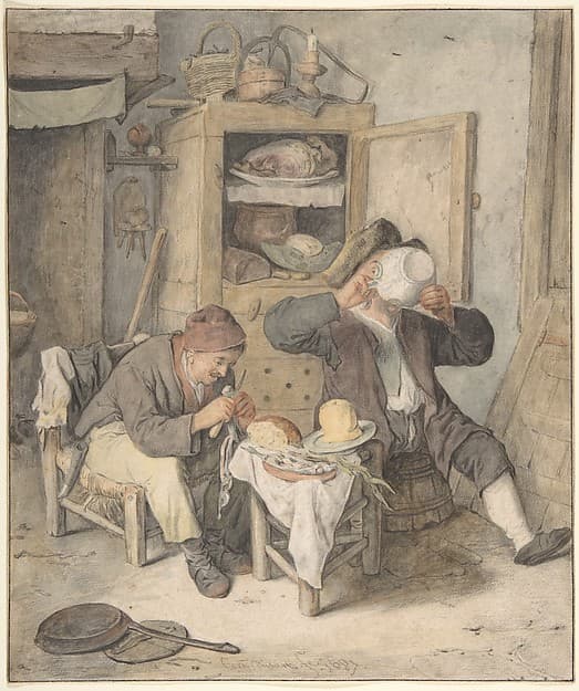 Kitchen Scene — Cornelis Dusart