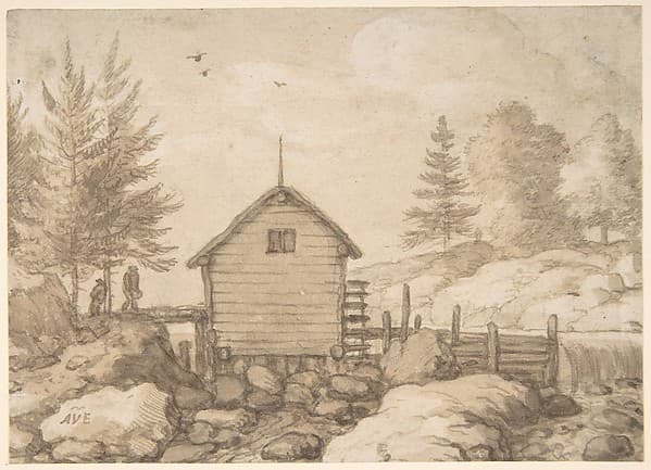 A Mill on Rocks in a River in Norway — Allart van Everdingen