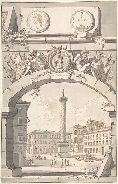 View of the Column of Marcus Aurelius — Jan Goeree