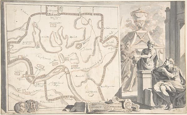 Map of Ancient Rome Illustrating Major Monuments and the Seven Hills — Jan Goeree