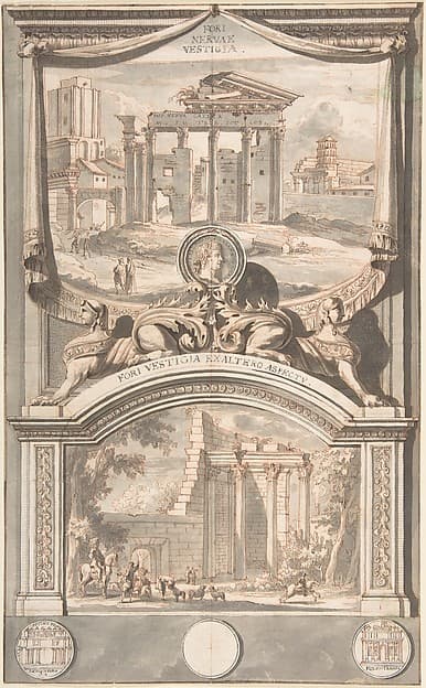 Ruins of the Forum of Nerva (above) and Another View of the Ruins (below) — Jan Goeree