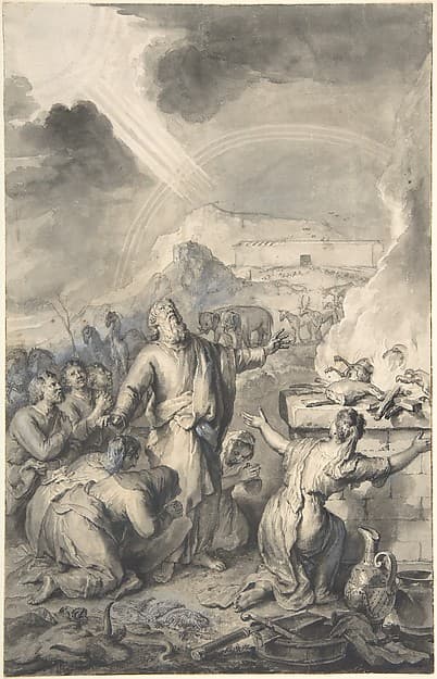 The Sacrifice of Noah — Gerard Hoet