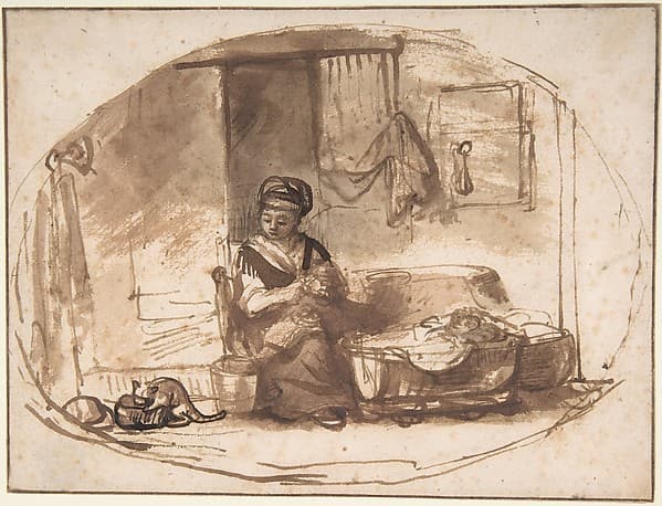 The Young Mother — Nicolaes Maes