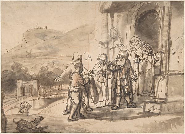 Jacob Receiving Joseph's Blood-Stained Cloak (recto); Study of a Bearded Man and The Sacrifice of Isaac (verso) — Nicolaes Maes