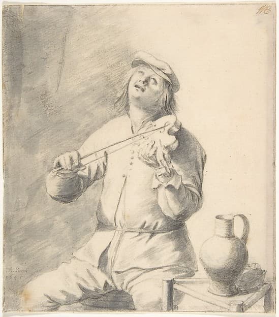 Man Playing The Violin — Hendrick Sorgh