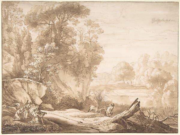 The Rest on the Flight into Egypt — Herman van Swanevelt