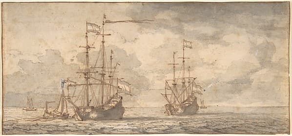 Dutch Ships at Anchor — Willem van de Velde II