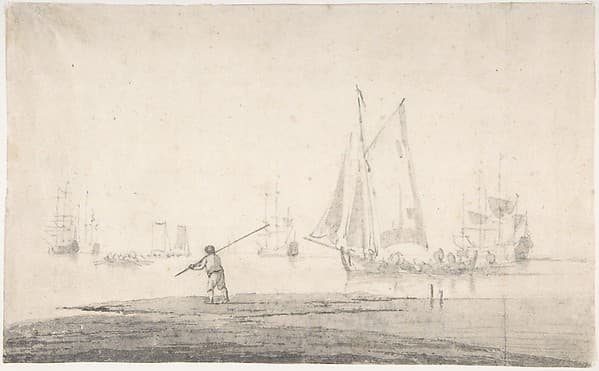 Boats Becalmed — Willem van de Velde II