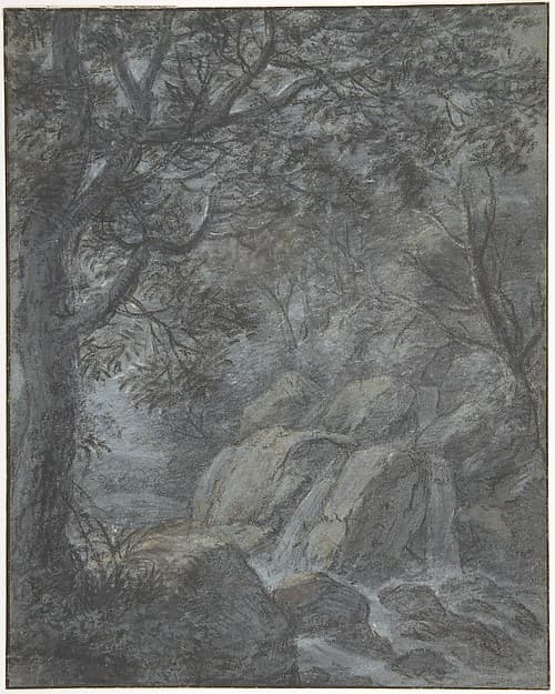 River Landscape with Mountain Stream — Anthonie Waterloo