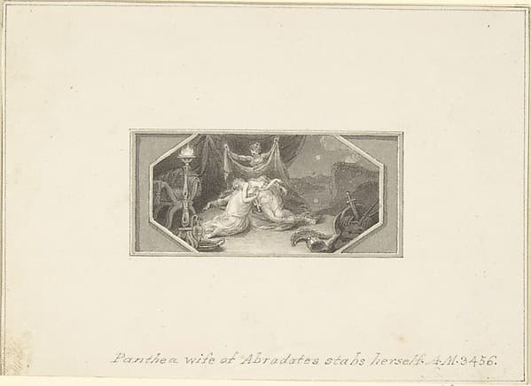 Panthea, Wife of Abradates, Stabs herself — Edward Francis Burney