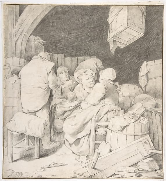 Peasants Gathered at an Inn — Cornelis Bega