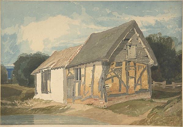 Farm Building by a Pond — John Sell Cotman