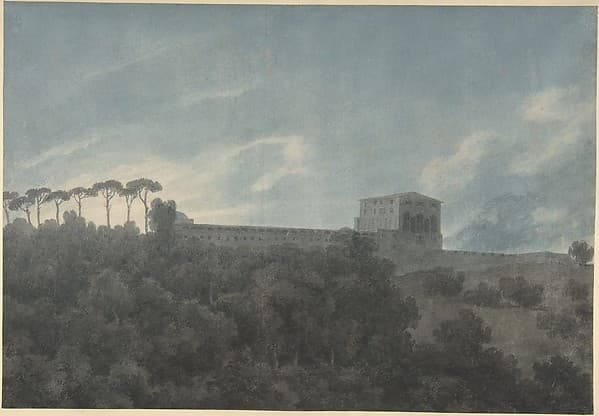 View of the Villa Lante on the Janiculum in Rome — John Robert Cozens