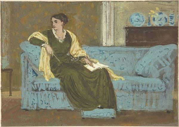 Woman Seated on a Sofa — Walter Crane