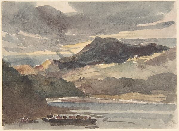 Study for "The Ferry"–Snowdon from Lyyn Padran, North Wales — Peter De Wint