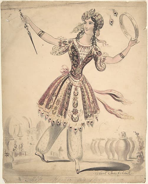 Miss Horton as Morgana — Isaac Robert Cruikshank
