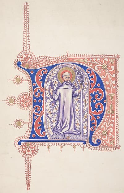 Illuminated Initial "N" — Freeman Gage Delamotte
