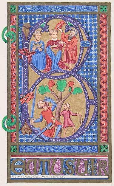 Illuminated Initial "B" — Freeman Gage Delamotte