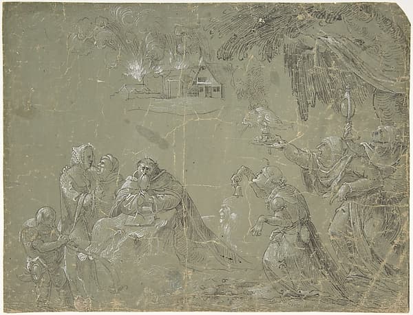 Temptation of St. Anthony (recto); Fantastic Landscape (verso) — Jan Wellens de Cock