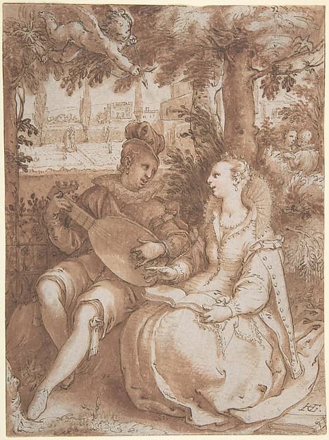 Spring, Drawing for Engraving of the Same Subject — Hendrick Goltzius