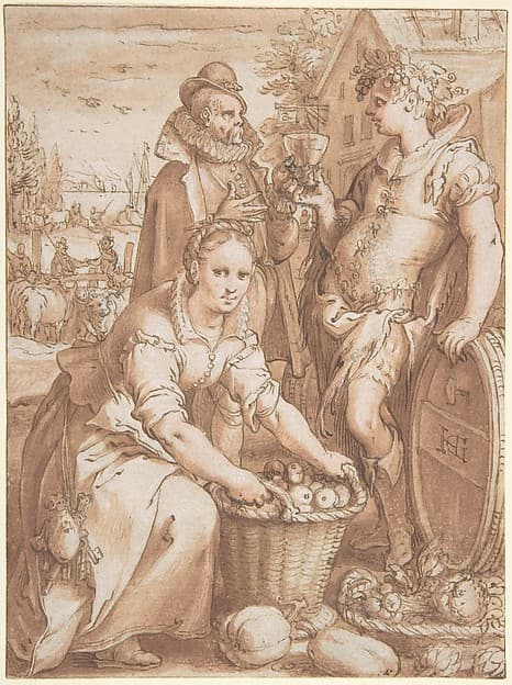 Autumn; Study for an Engraving — Hendrick Goltzius