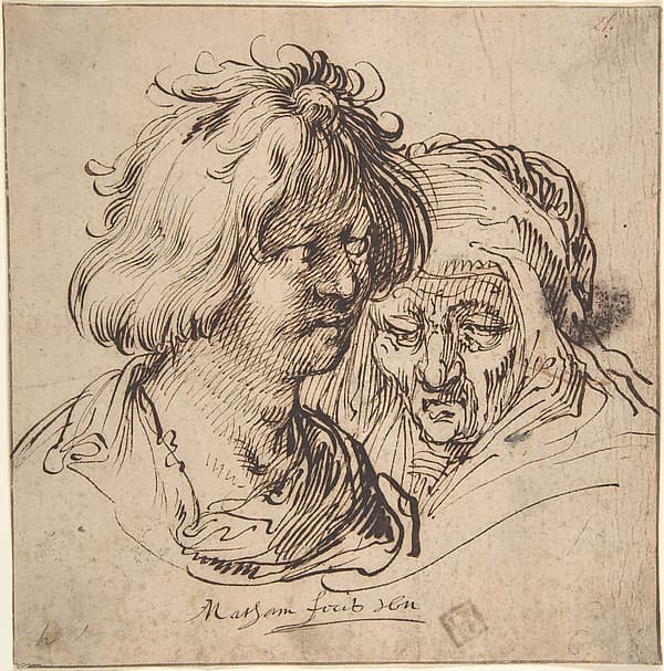 Young Man and Old Woman — Jacob Matham