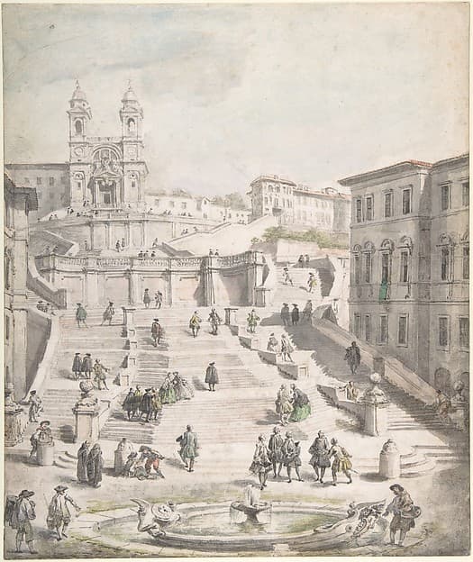 Scalinata della Trinità dei Monti — Giovanni Paolo Panini