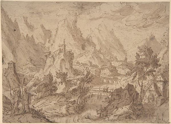Mountainous Landscape with Tobias and the Angel — Tobias Verhaecht