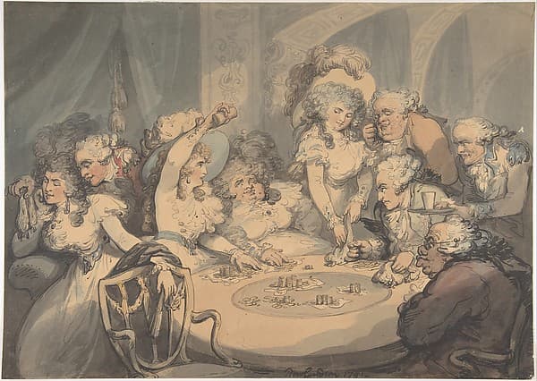 A Gaming Table at Devonshire House — Thomas Rowlandson